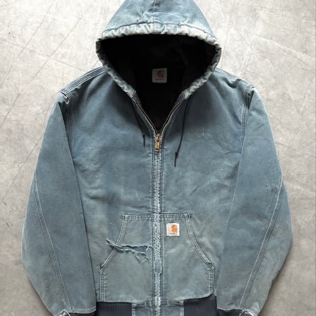 Carhartt 칼하트 J68 아쿠아블루 덕 액티브 워크 자켓