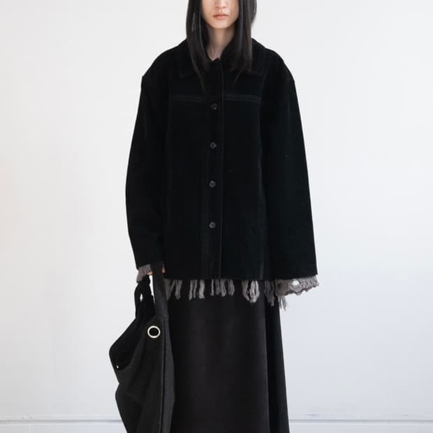 Kinder Suede Punching Jacket (Black)