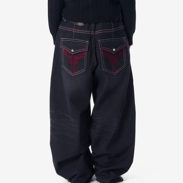 아캄 팬츠 CROS2 Washed Denim Pants