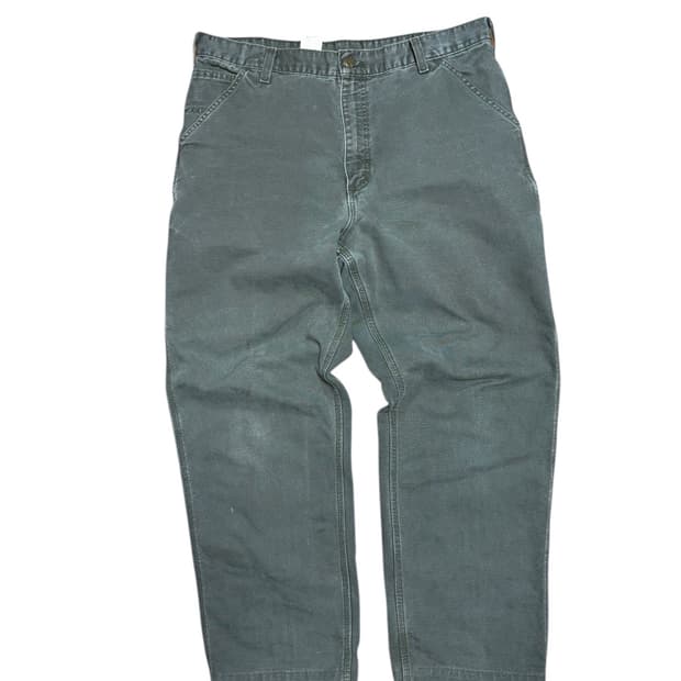 칼하트 모스그린 싱글니 카펜터 팬츠