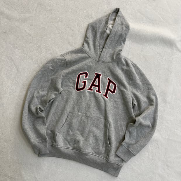 L GAP 그레이 기모 후드티 0413T