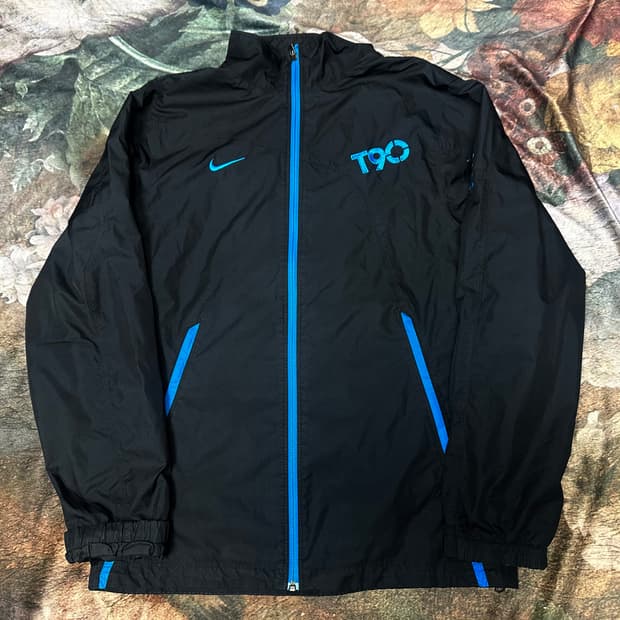 나이키 스톰핏 스카이블루 사이드라인 블랙바람막이 100