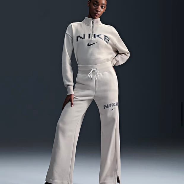 [완전새상품]Nike 하이웨이스트 와이드 레그 로고 팬츠 S