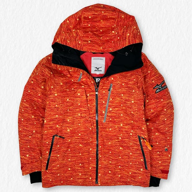 미즈노 땡땡이 스키자켓 오렌지