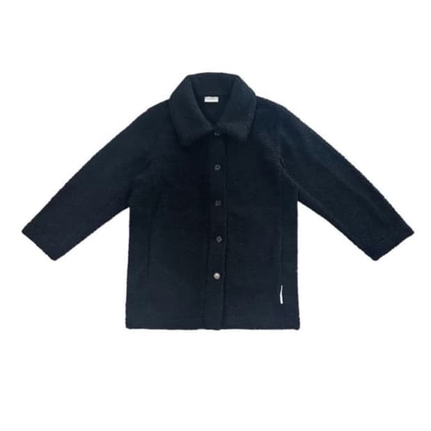 지초이 컴포트 23-007 플리스 코트 블랙