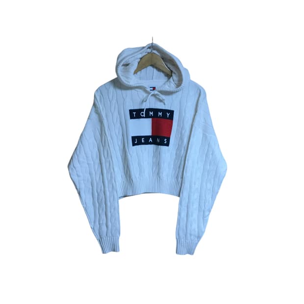 타미진스 크롭탑 여성 후디 니트