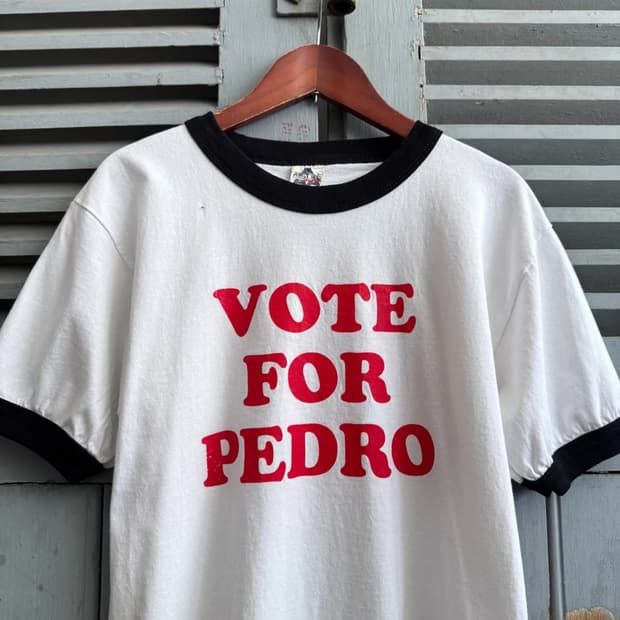 [S]USA 빈티지 VOTE FOR PEDRO 링거 티셔츠