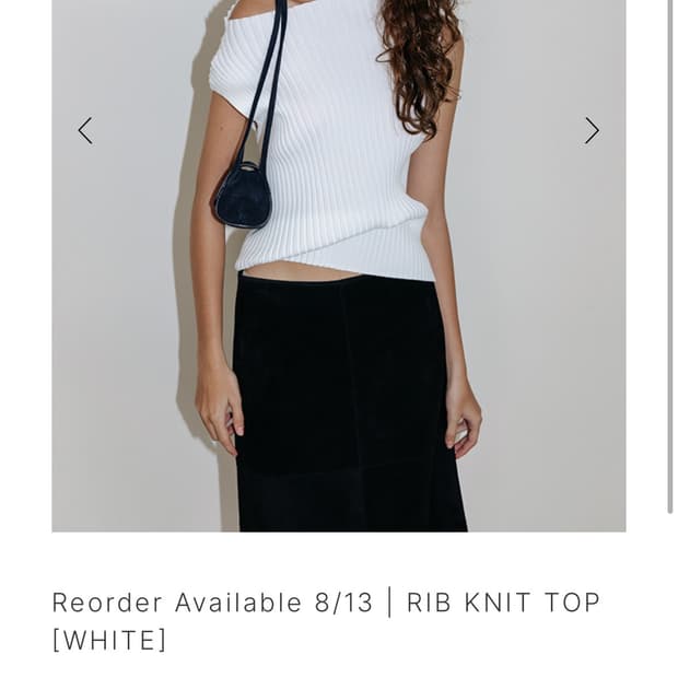le17septembre RIB KNIT TOP(화이트-새제품) 
