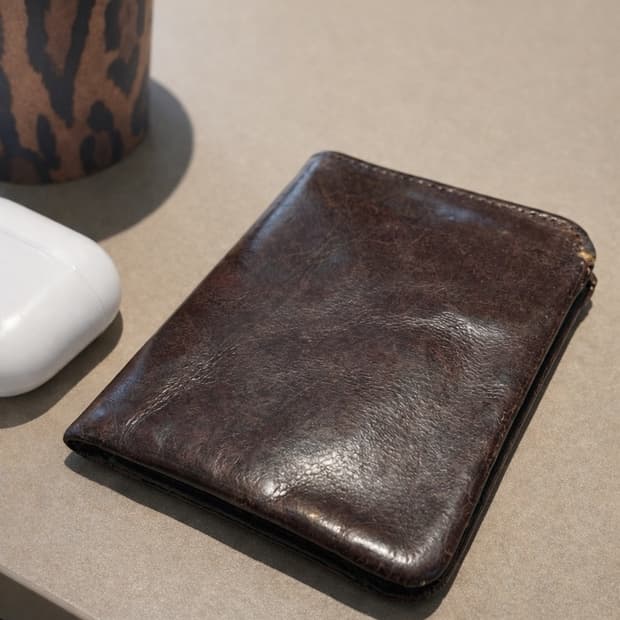 소가죽 빈티지 에이징 반지갑