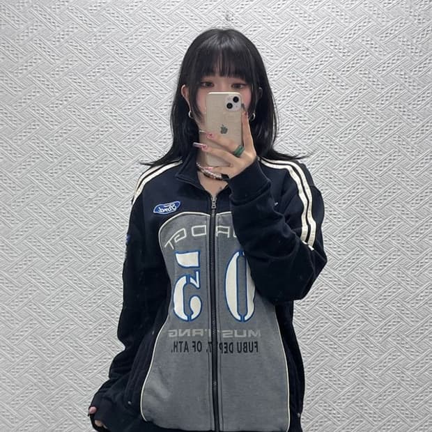 푸부 스트릿 펑크 포드 머스탱 레이싱 집업 자켓 XL C11918