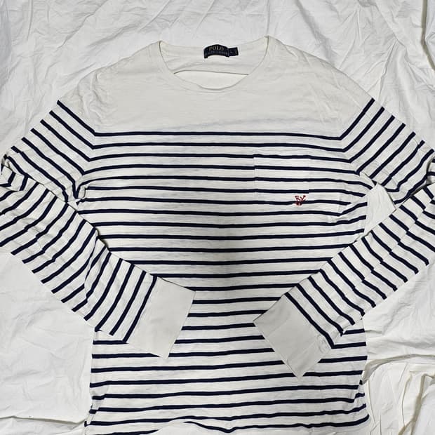 폴로랄프로렌 스트라이프 롱슬리브 긴팔티 L