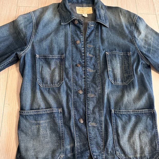 rrl 린넨 데님 엔지니어드 자켓 m