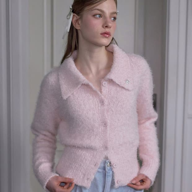 로제프란츠 Hairy Collar Knit Cardigan