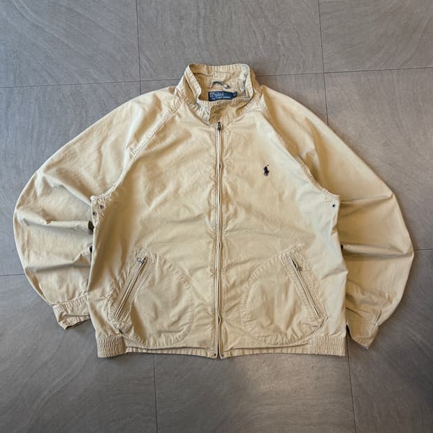 폴로 정품 베이지 트윌 코튼 자켓 