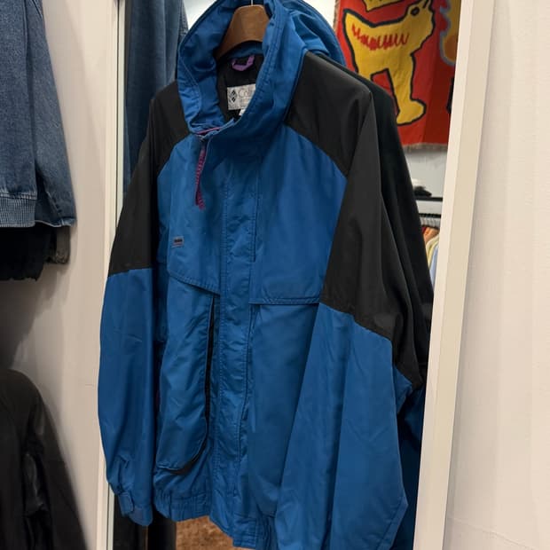 90s Columbia 컬럼비아 나일론 윈드브레이커 자켓