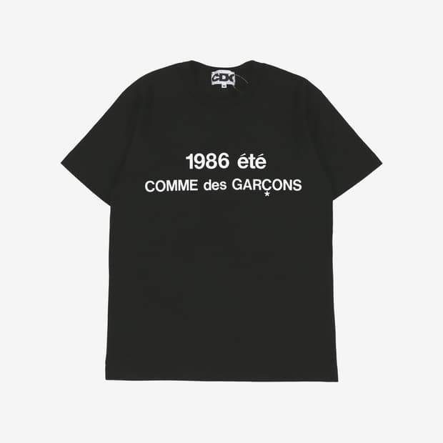교환 L -> M / CDG 1986 ete 티셔츠 블랙