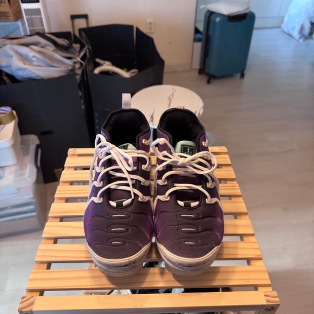 나이키 에어 베이퍼맥스 플러스 (Vapormax Plus) 퍼플/그린 컬