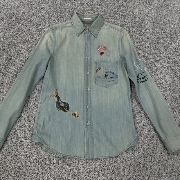 MOTHER USA 자수 데님셔츠
