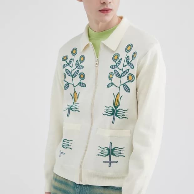 오베이 니트 집업