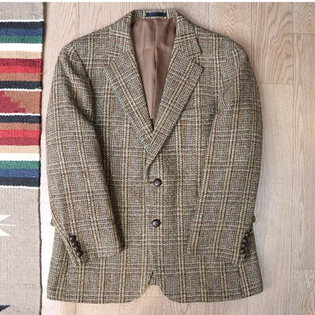 

일본판 Harris tweed 해리스 트위드 빈티지 2버튼 블레이저 