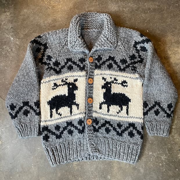 Heavy wool cowichan cardigan