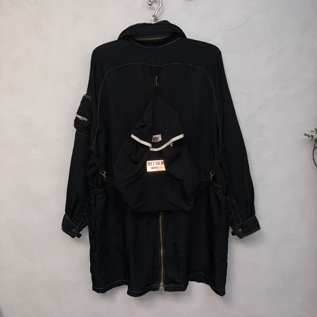 MICHIKO KOSHINO london black rain coat 