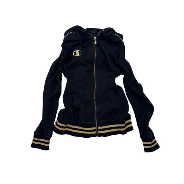 Champion logo hooded zip up