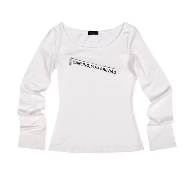 달링유어배드 언집드 로고 티셔츠 unzipped logo t-shirt