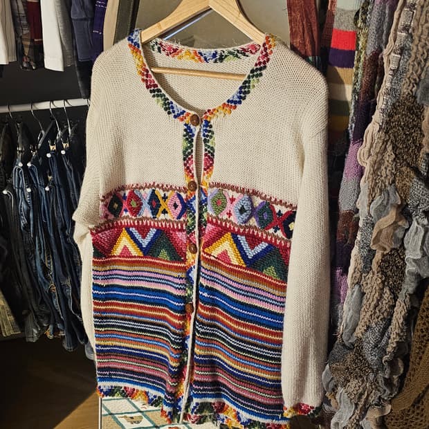 무지개떡 하구미 가디건