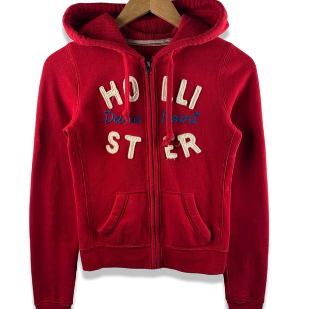 홀리스터 레드 딱붙 후드집업2006