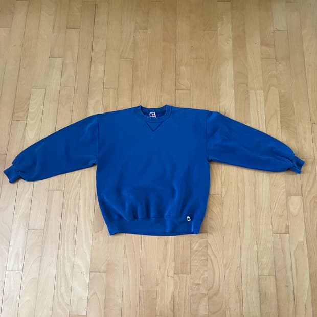 90s russell athletic 스웻셔츠 블루 made in usa