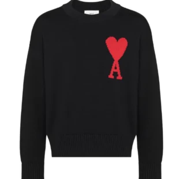 아미 인타르시아 버진울100% 초판 하트로고 니트