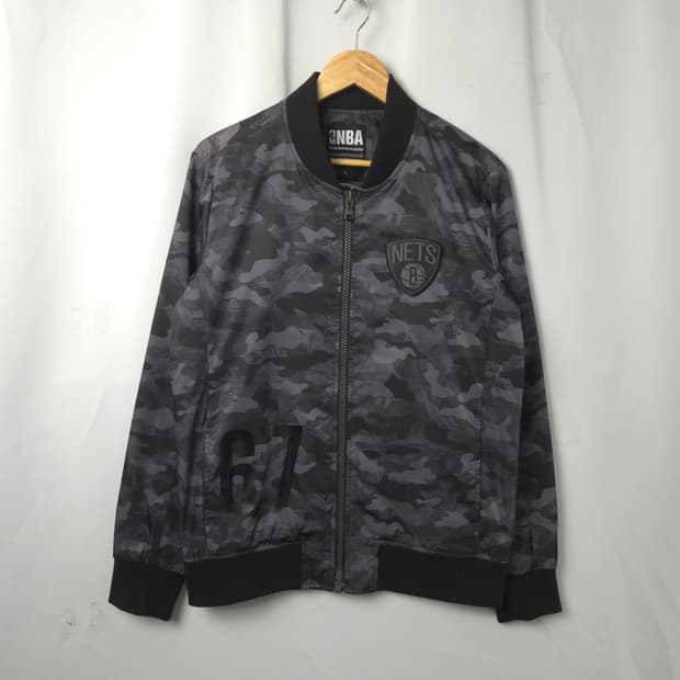 남L NBA 브루클린 네츠 카모 블루종 자켓(F236)