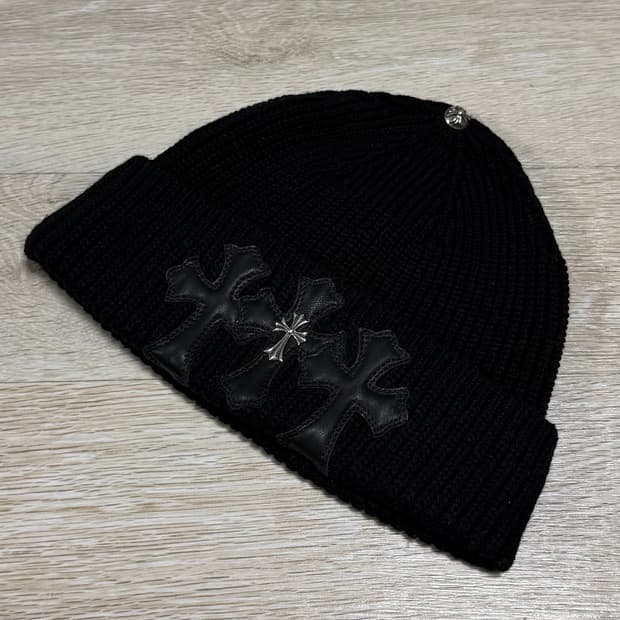 [새상품/선물가능] 크롬하츠 트리플 크로스 레더패치 참 비니