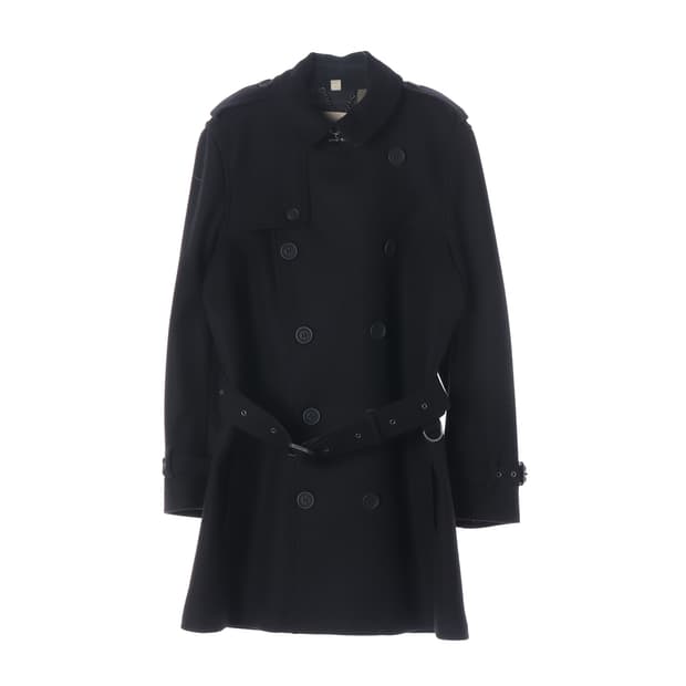 버버리 브릿 울 캐시미어 더블 벨티드 겨울 트렌치 코트