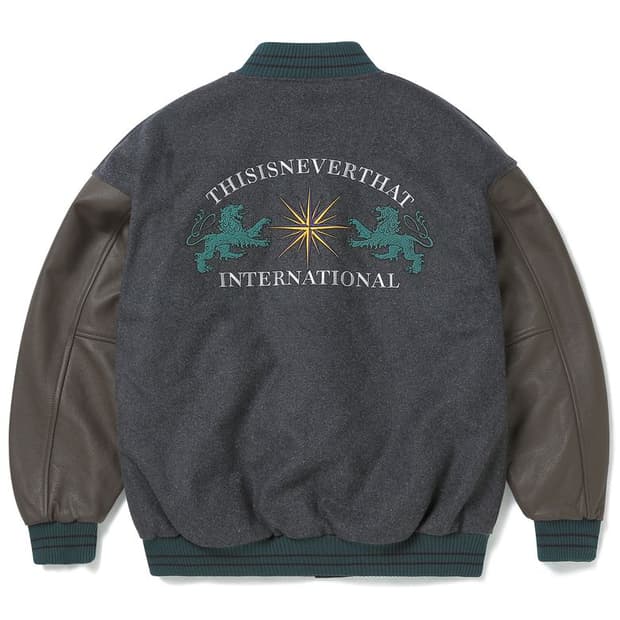 디스이즈네버댓 lion 바시티 자켓 s