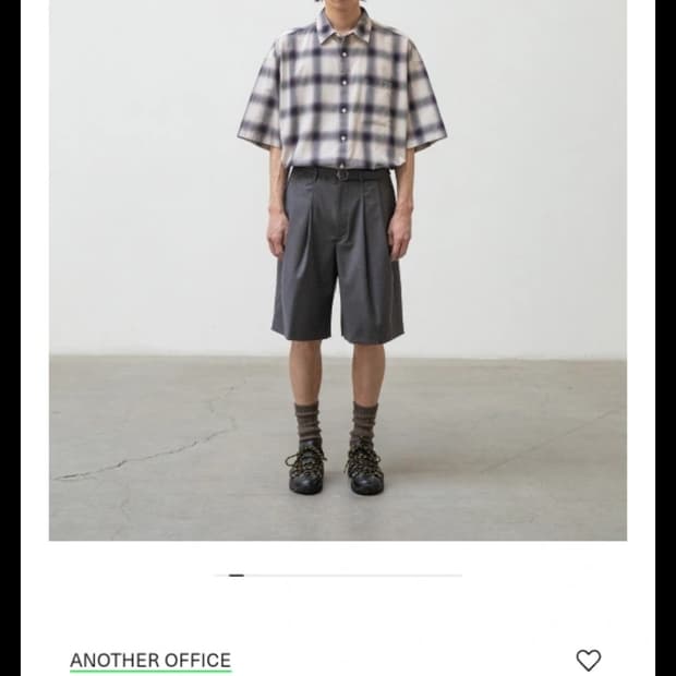 어나더 오피스 23 ss Hemingway Belted shorts (H