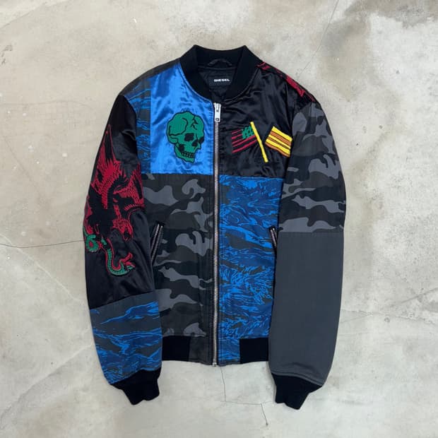 [M] Diesel J-Kit Patch Bomber Jacket