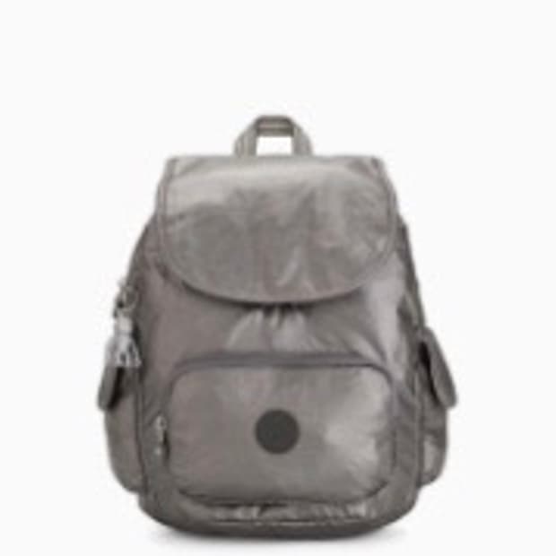 키플링 미니백팩 시티백S 카본 메탈릭