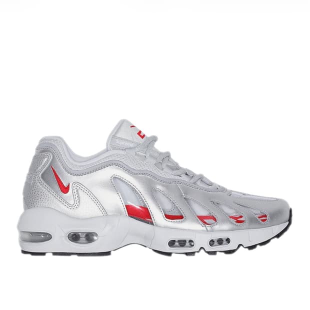 [260mm] 나이키 x 슈프림 에어맥스 96 메탈릭 실버