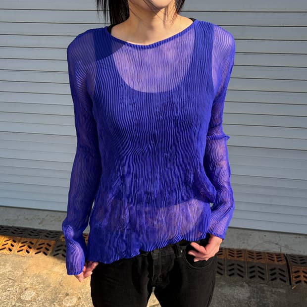 이세이미야케 쉬폰 트위스트 슬리브 