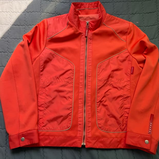 [M] 프라다 스포츠 집업 자켓 오렌지