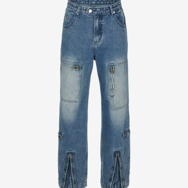 더바이닐하우스 FLIGHT DENIM PANTS BLUE (L)