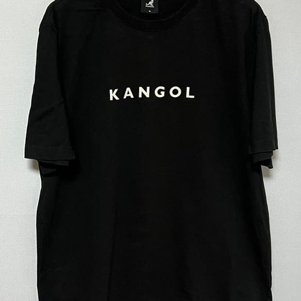 KANGOL 캉골 전면 스펠아웃 로고 남자 반팔티셔츠 블랙 XL 105