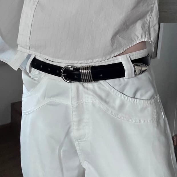 [Unisex] 링릴 웨스턴 가죽벨트