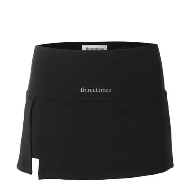 쓰리타임즈 슬릿스커트 블랙 M
