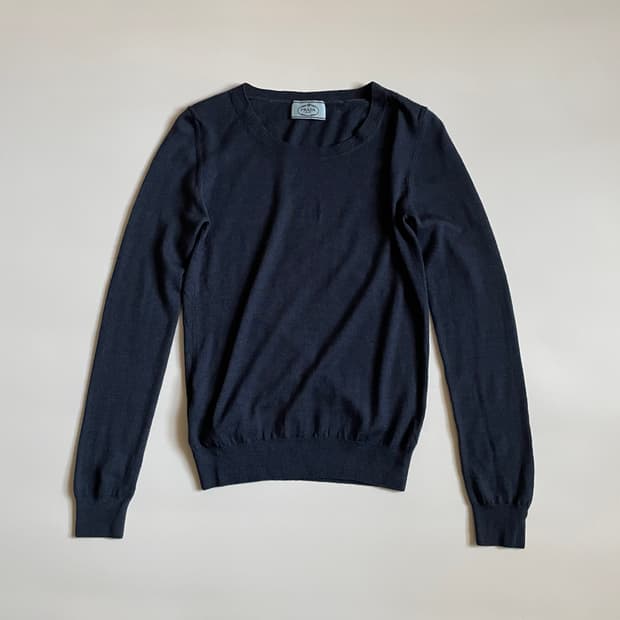 프라다 니트 네이비 40