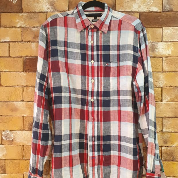 타미힐피거 체크셔츠