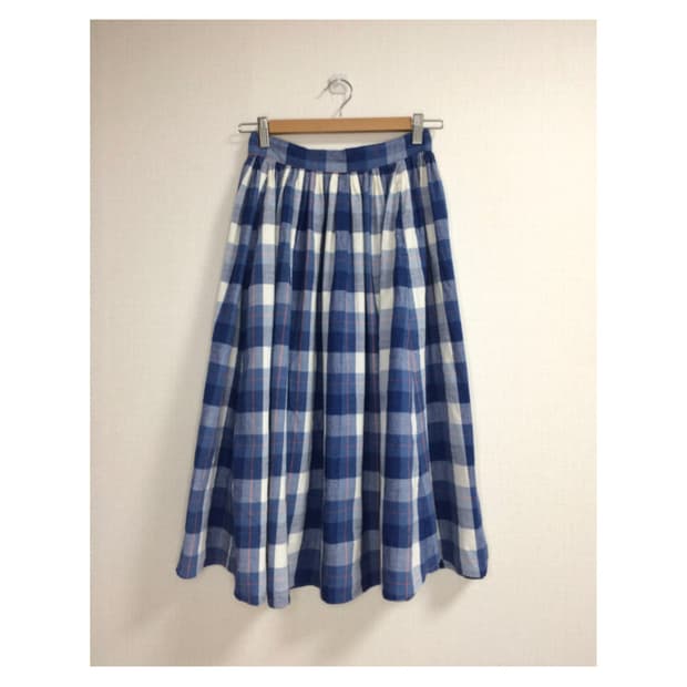 beams boy 빔즈보이 블루 체크 스커트