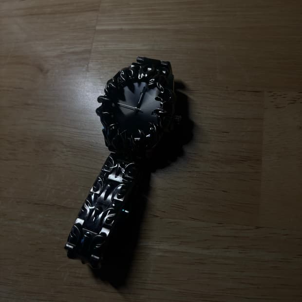 빈티지 Y2K 메탈 크롬시계